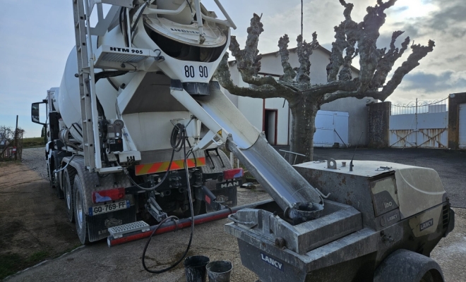 Réalisation d'une isolation thermique et d'une chape ciment à Saint Etienne La Varenne (69)